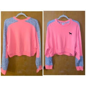 Pink /Grey VS Cropped Sweatshirt